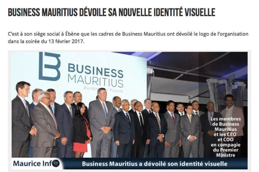 Maurice Info – Business Mauritius dévoile sa nouvelle identité visuelle